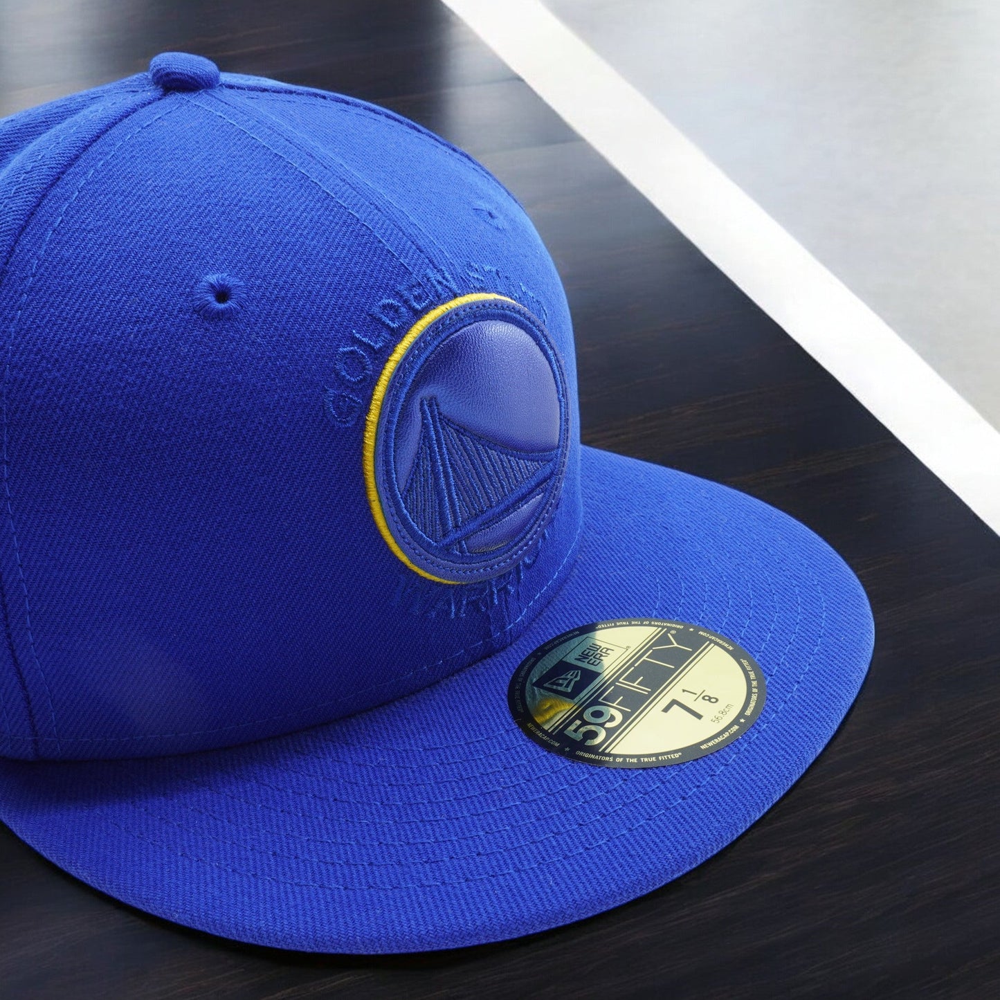 New Era Men's NBA Golden State Warriors Leather Pop 59Fifty Fitted