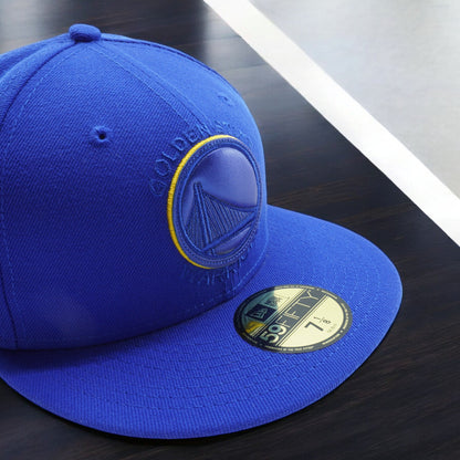 New Era Men's NBA Golden State Warriors Leather Pop 59Fifty Fitted