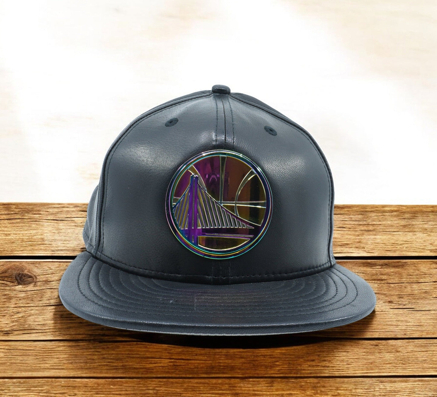 New Era Men's NBA Golden State Warriors Deluxe Leather 59Fifty Fitted
