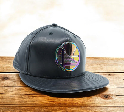 New Era Men's NBA Golden State Warriors Deluxe Leather 59Fifty Fitted