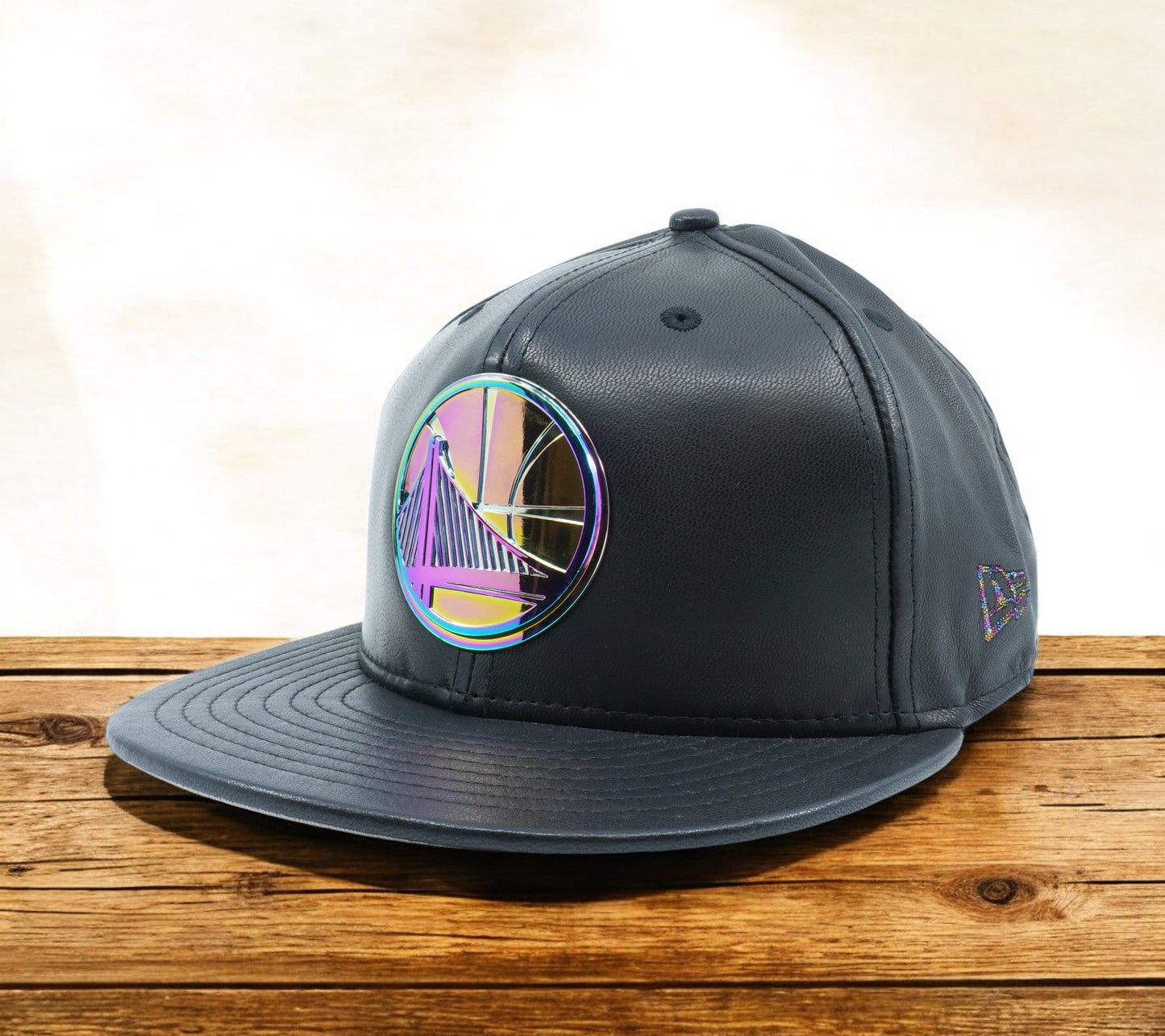 New Era Men's NBA Golden State Warriors Deluxe Leather 59Fifty Fitted