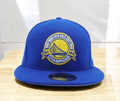 New Era Men's NBA Gsw Warriors 6X Champions Years 9Fifty Snapback Hats