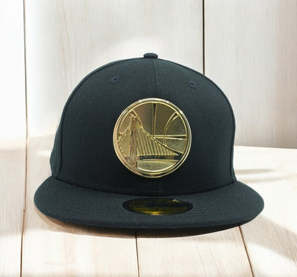 New Era Men's NBA Golden State Warriors Golden Finish Logo 59Fifty