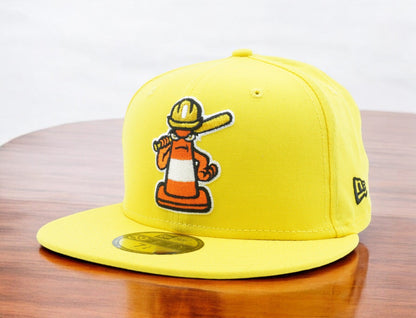 New Era Men's Milb Charlotte Knights Traffic Cones 5950 Fitted Theme Hats