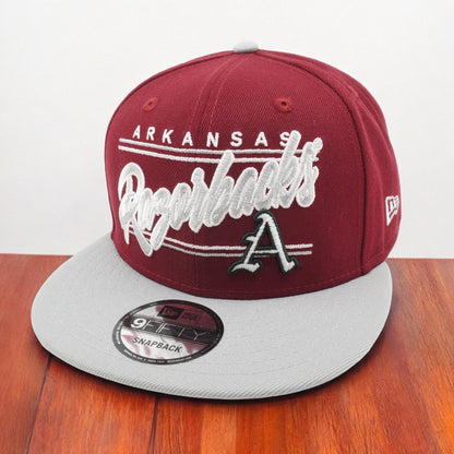 New Era Men's Ncaa 950 Team Script Snapback Razorbacks