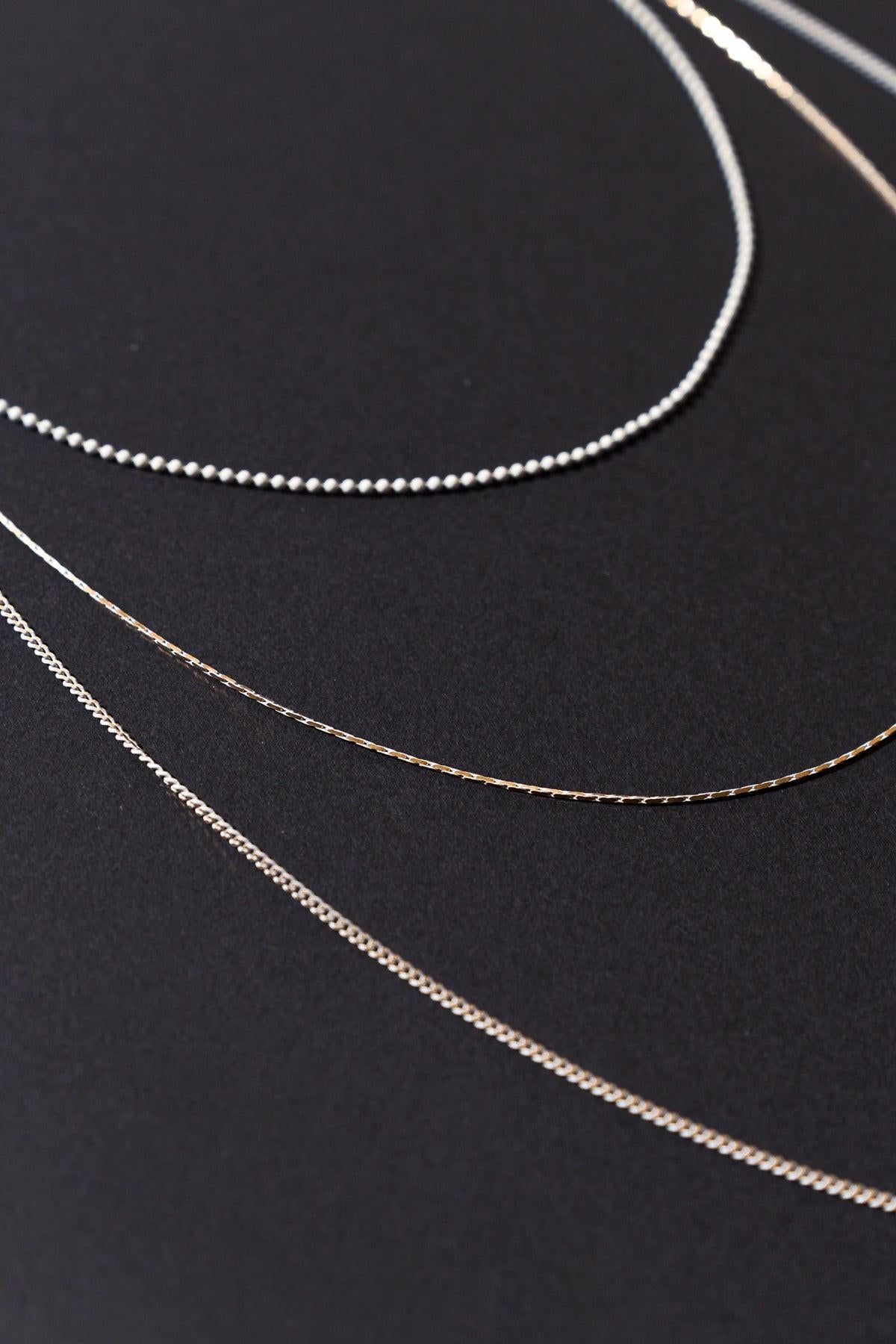 3 Chain Layerd Charm Necklace