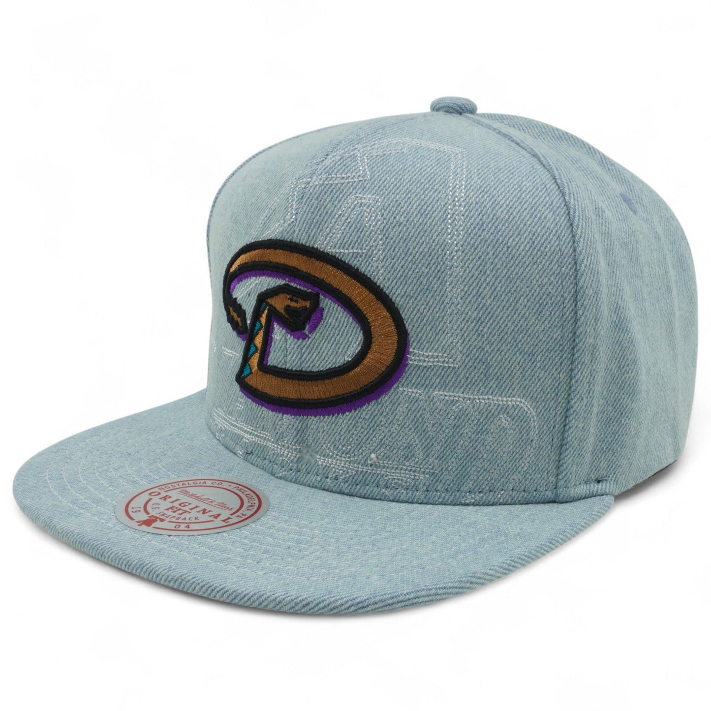 Men's Mitchell & Ness MLB Denim Stitcher Snapback Coop Diamondbacks
