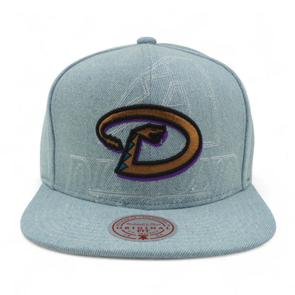 Mitchell & Ness Men's MLB Denim Stitcher Snapback Coop Diamondbacks Snapback Caps