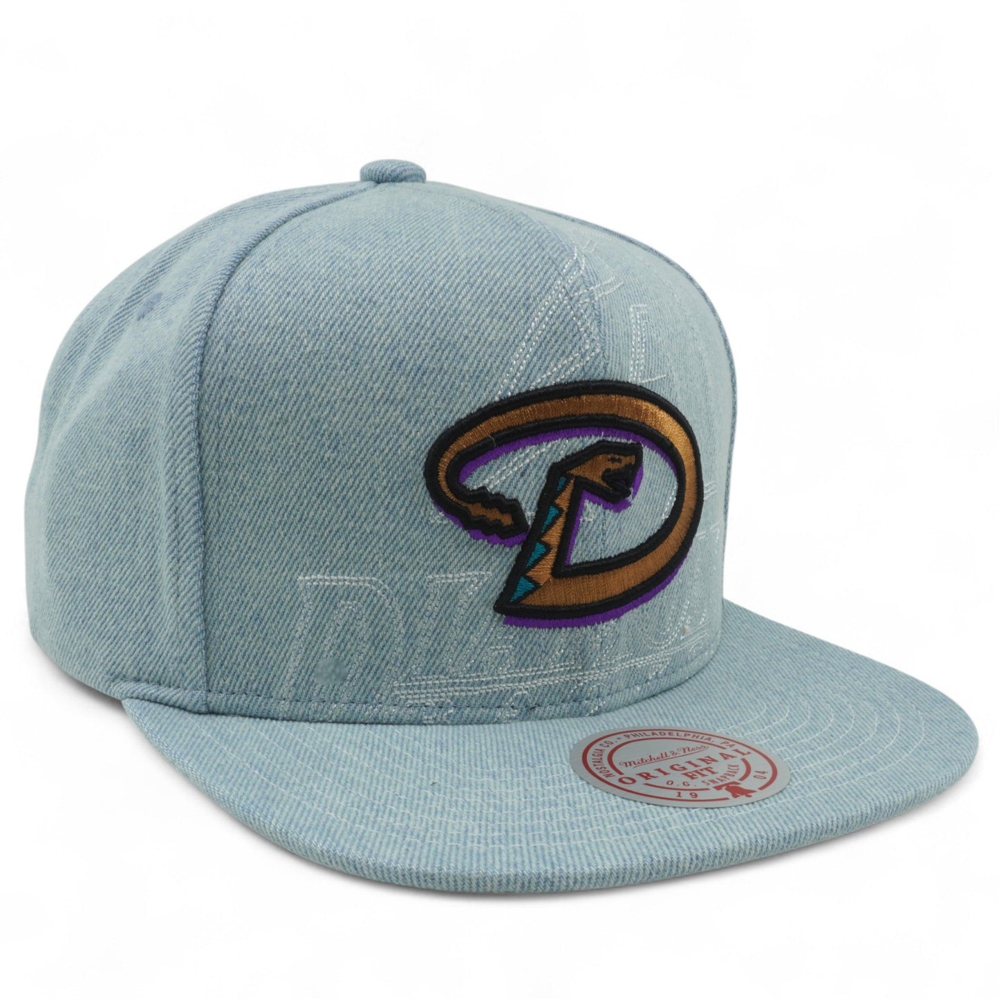 Men's Mitchell & Ness MLB Denim Stitcher Snapback Coop Diamondbacks