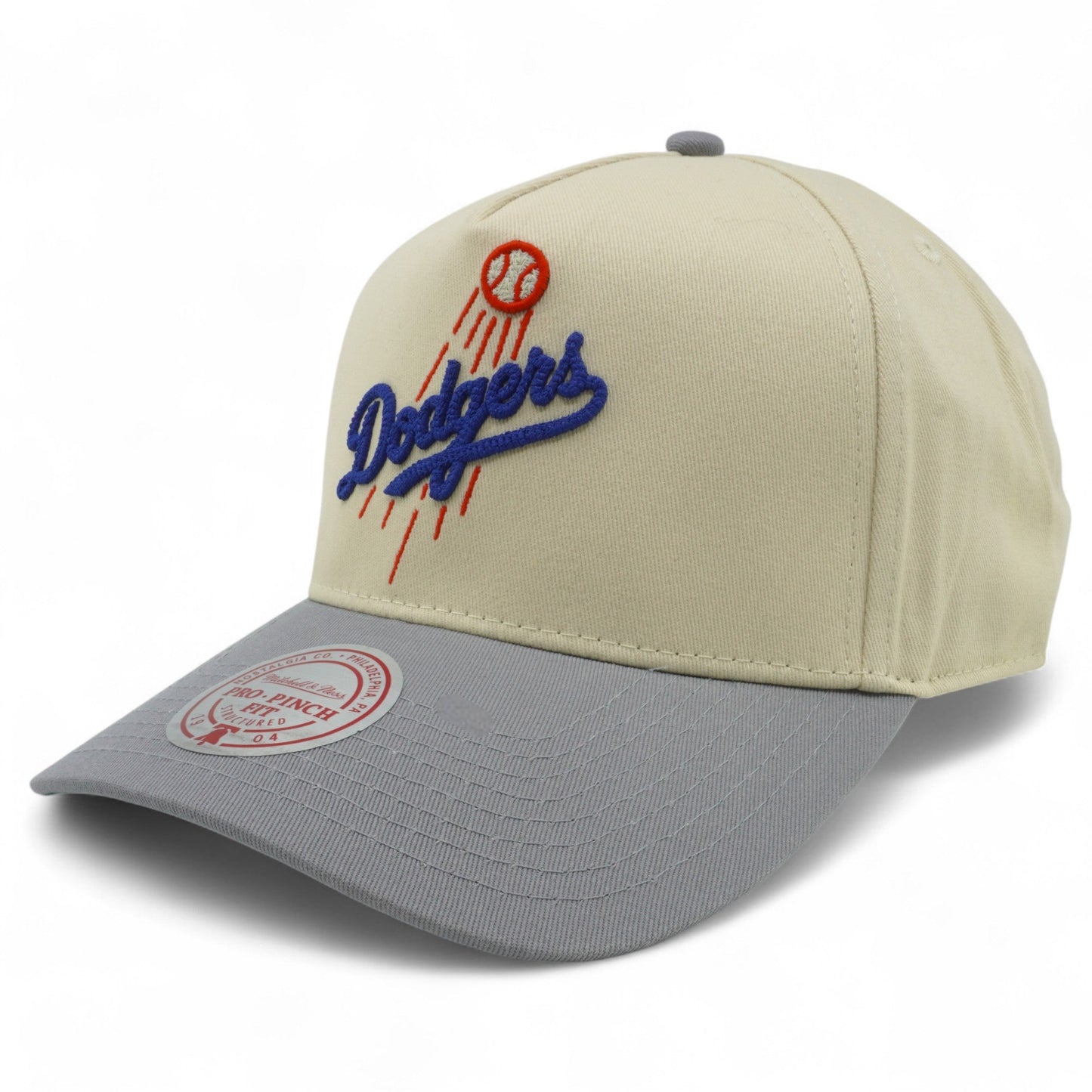 Men's Mitchell & Ness MLB Chainstitcher Pro Pinch Snapback Dodgers - Off White