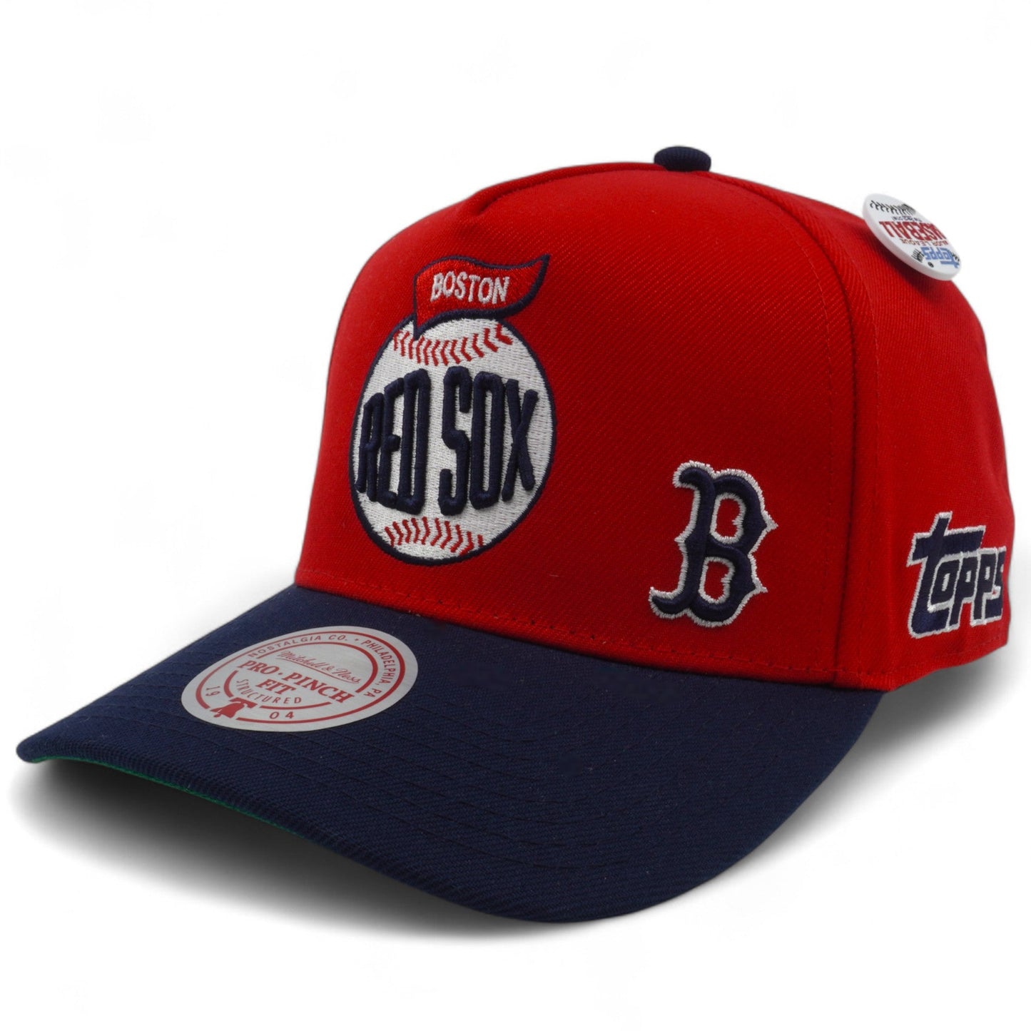 Men's Mitchell & Ness MLB Team Ball Pro Snapback Red Sox - Red