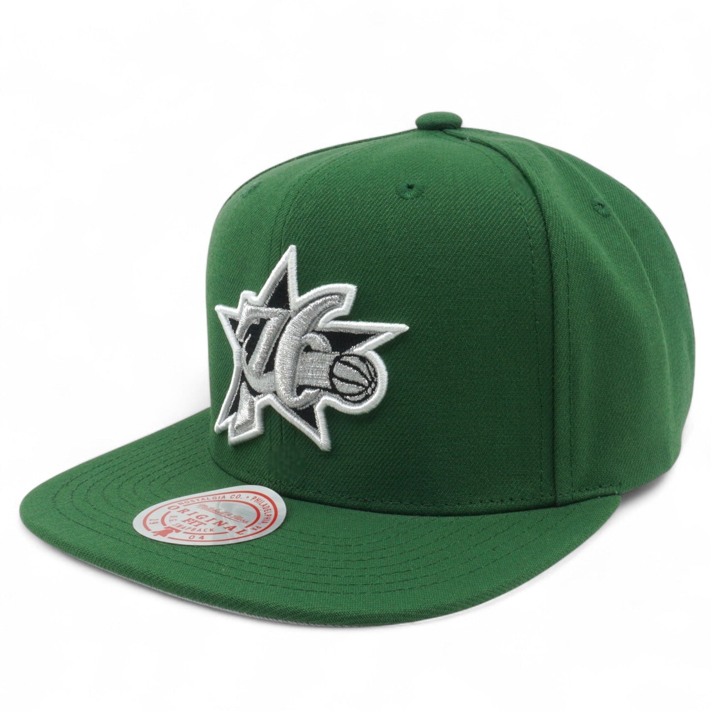 Mitchell & Ness Men's NBA Gorge Green Snapback Hwc 76Ers Snapback Caps