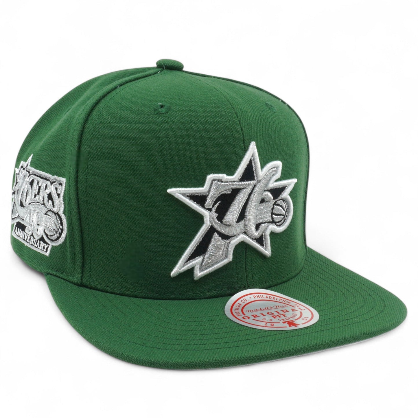 Mitchell & Ness Men's NBA Gorge Green Snapback Hwc 76Ers Snapback Caps