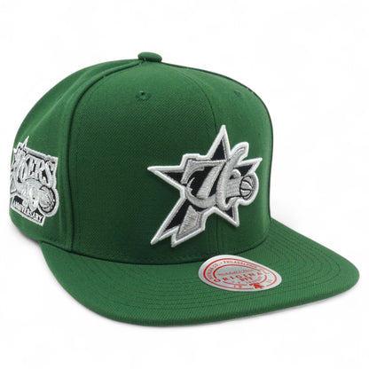 Mitchell & Ness Men's NBA Gorge Green Snapback Hwc 76Ers Snapback Caps