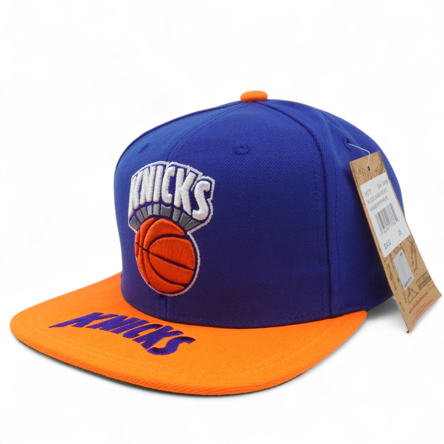 Mitchell & Ness Men's NBA Logo Bill Snapback Hwc Knicks Blue-Orange