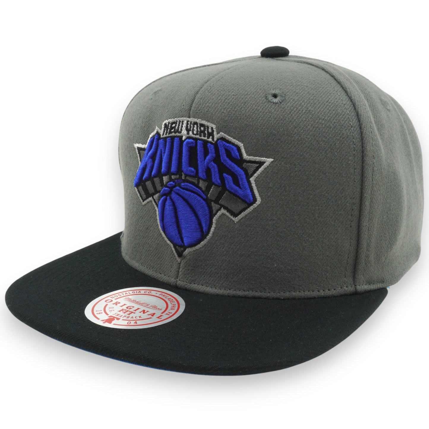 Men's Mitchell & Ness NBA Storm Front Snapback Knicks - Grey