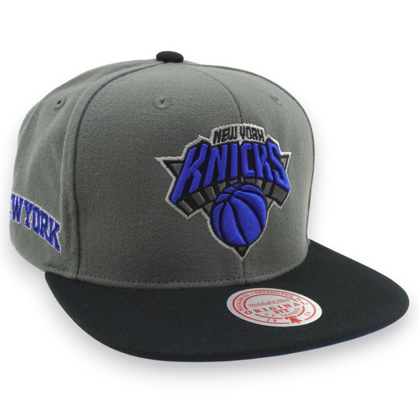 Men's Mitchell & Ness NBA Storm Front Snapback Knicks - Grey