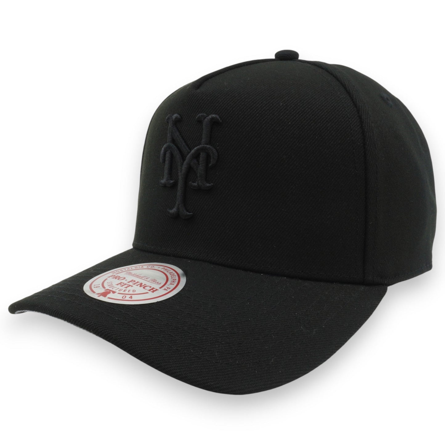 Men's Mitchell & Ness MLB Raised Up Pro Pinch Snapback Mets - Black