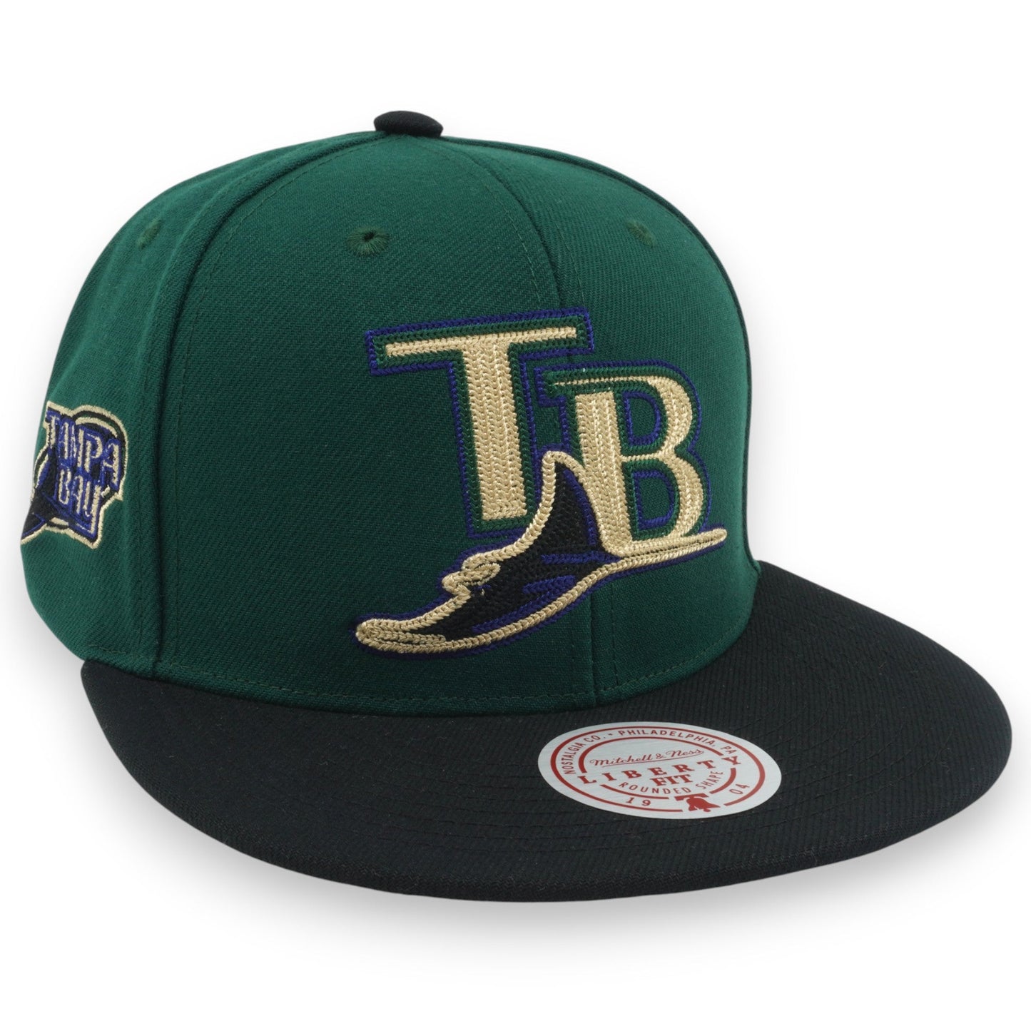 Men's Mitchell & Ness MLB Jump Off Snapback Coop Rays - Green