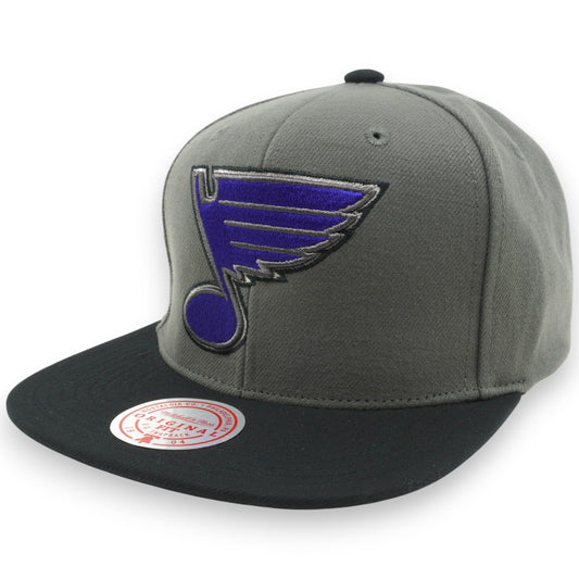 Mitchell & Ness Men's NHL Storm Front Snapback Blues Grey
