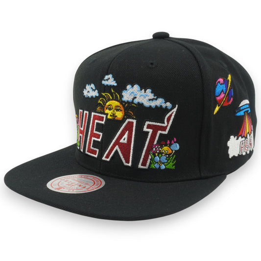 Mitchell & Ness Men's NBA Psychedelic Snapback Hwc Heat Snapback Caps