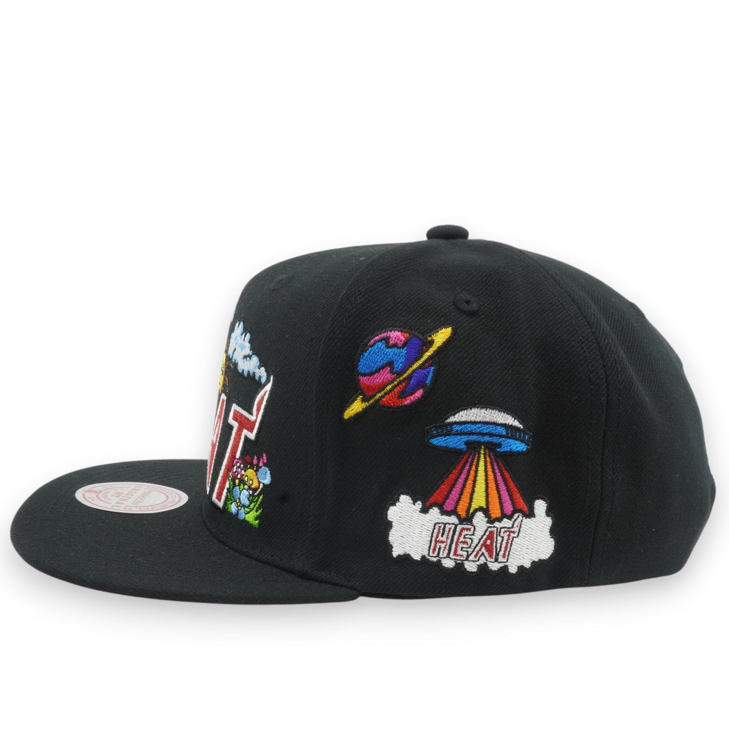 Men's Mitchell & Ness NBA Psychedelic Snapback Hwc Heat - Black