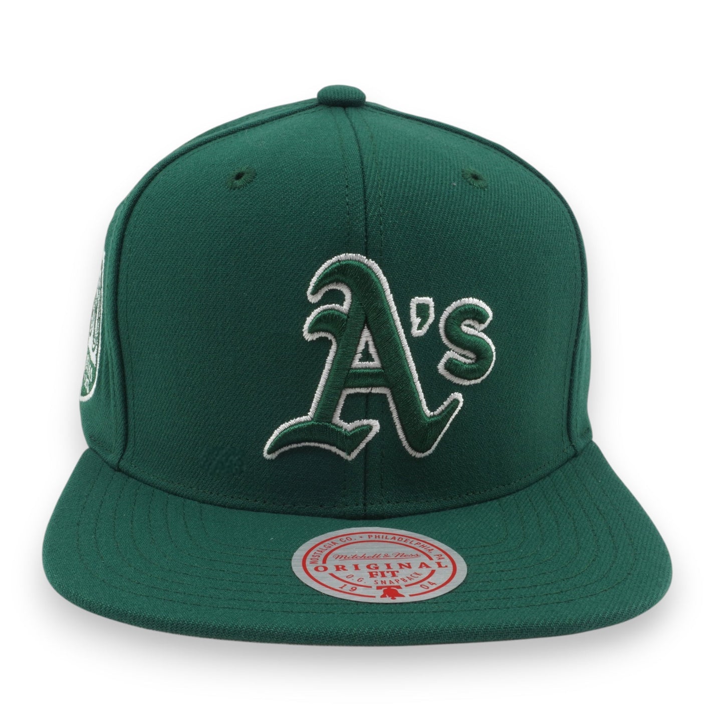 Mitchell & Ness Men's MLB Back To Basics Snapback Athletics Snapback Caps