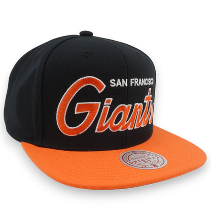 Mitchell & Ness Men's MLB Evergreen Script Snapback Giants Snapback Caps