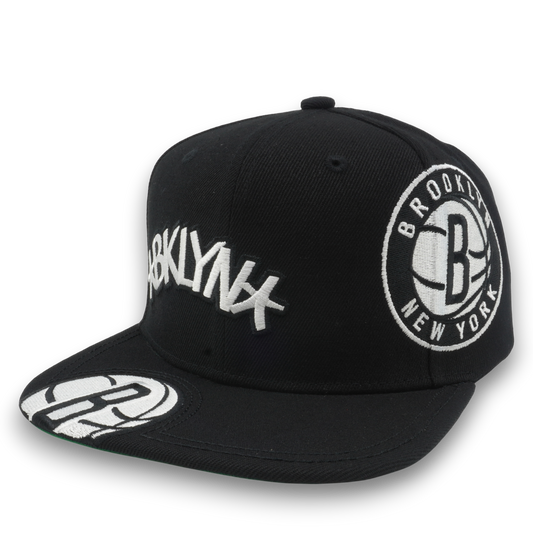 Men's Mitchell & Ness NBA Landed Snapback Nets - Black