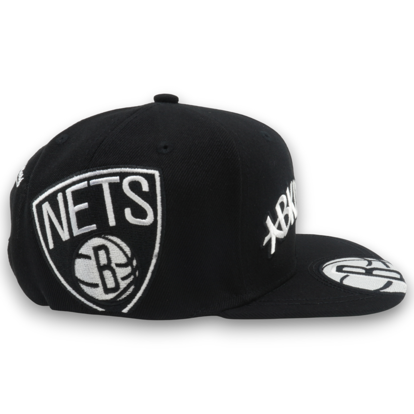 Men's Mitchell & Ness NBA Landed Snapback Nets - Black