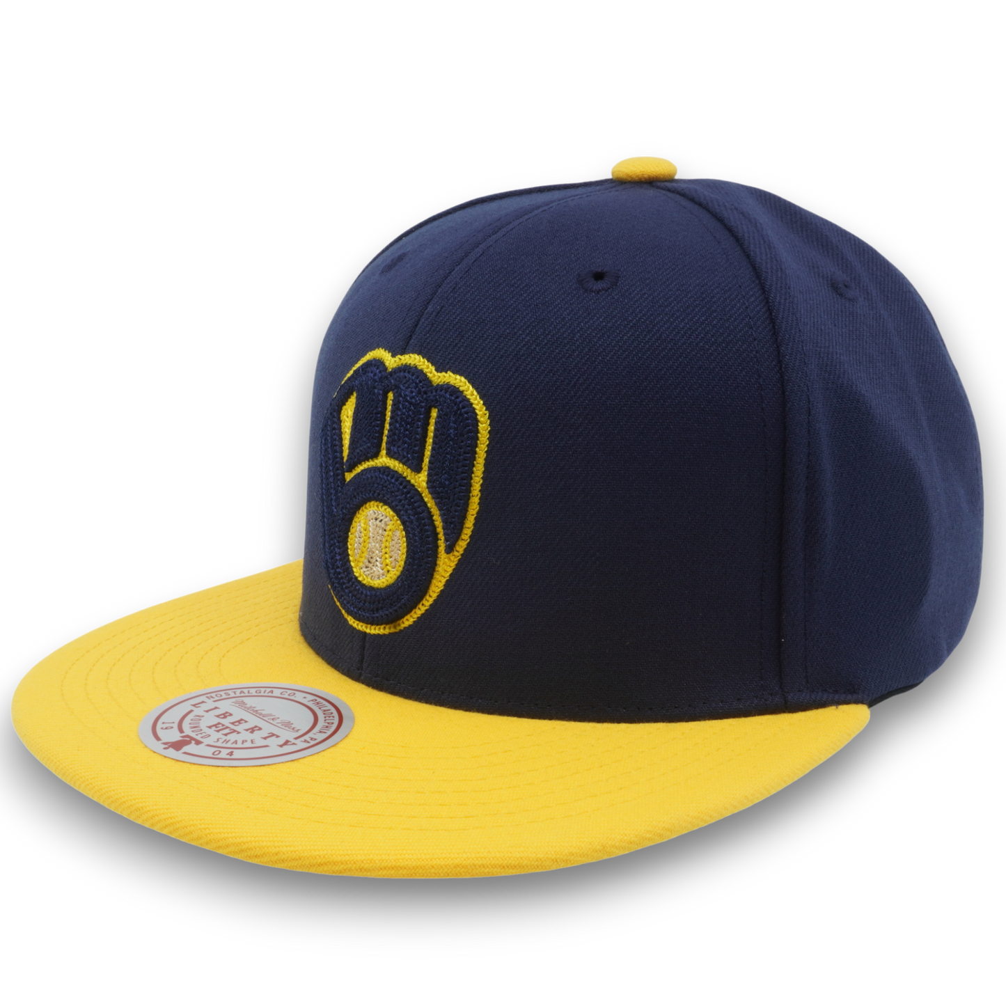 Men's Mitchell & Ness MLB Jump Off Snapback Brewers - Blue