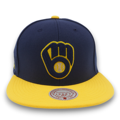 Mitchell & Ness Men's MLB Jump Off Snapback Brewers Snapback Caps