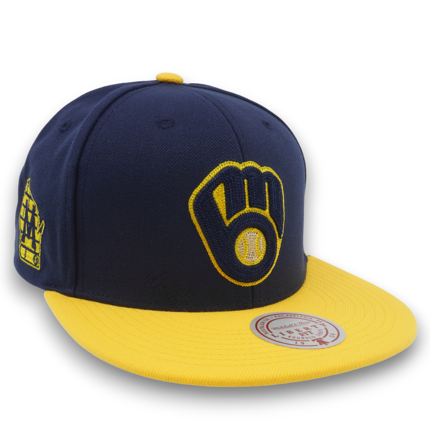 Men's Mitchell & Ness MLB Jump Off Snapback Brewers - Blue