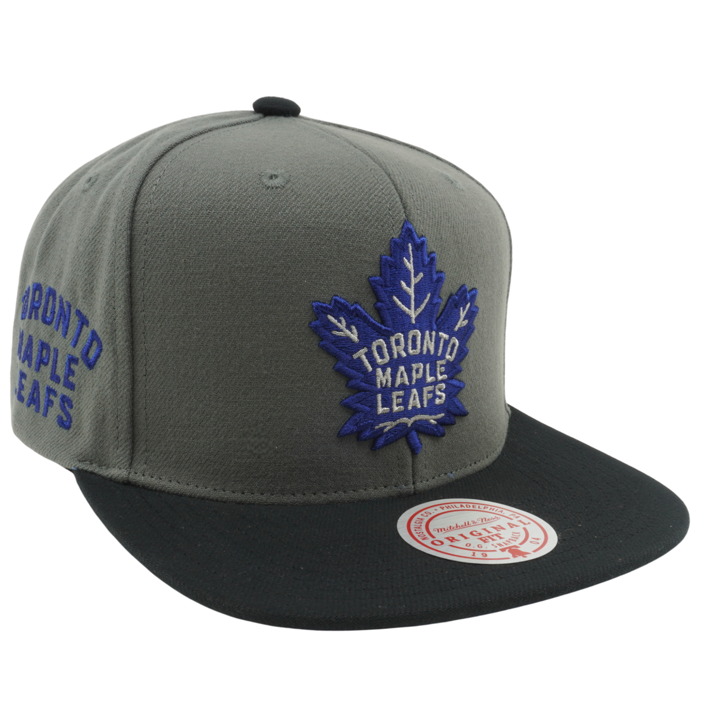 Mitchell & Ness Men's NHL Storm Front Snapback Maple Leafs Grey