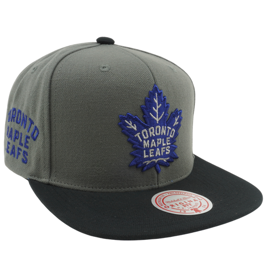 Mitchell & Ness Men's NHL Storm Front Snapback Maple Leafs Grey