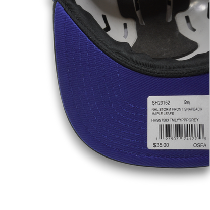 Mitchell & Ness Men's NHL Storm Front Snapback Maple Leafs Grey