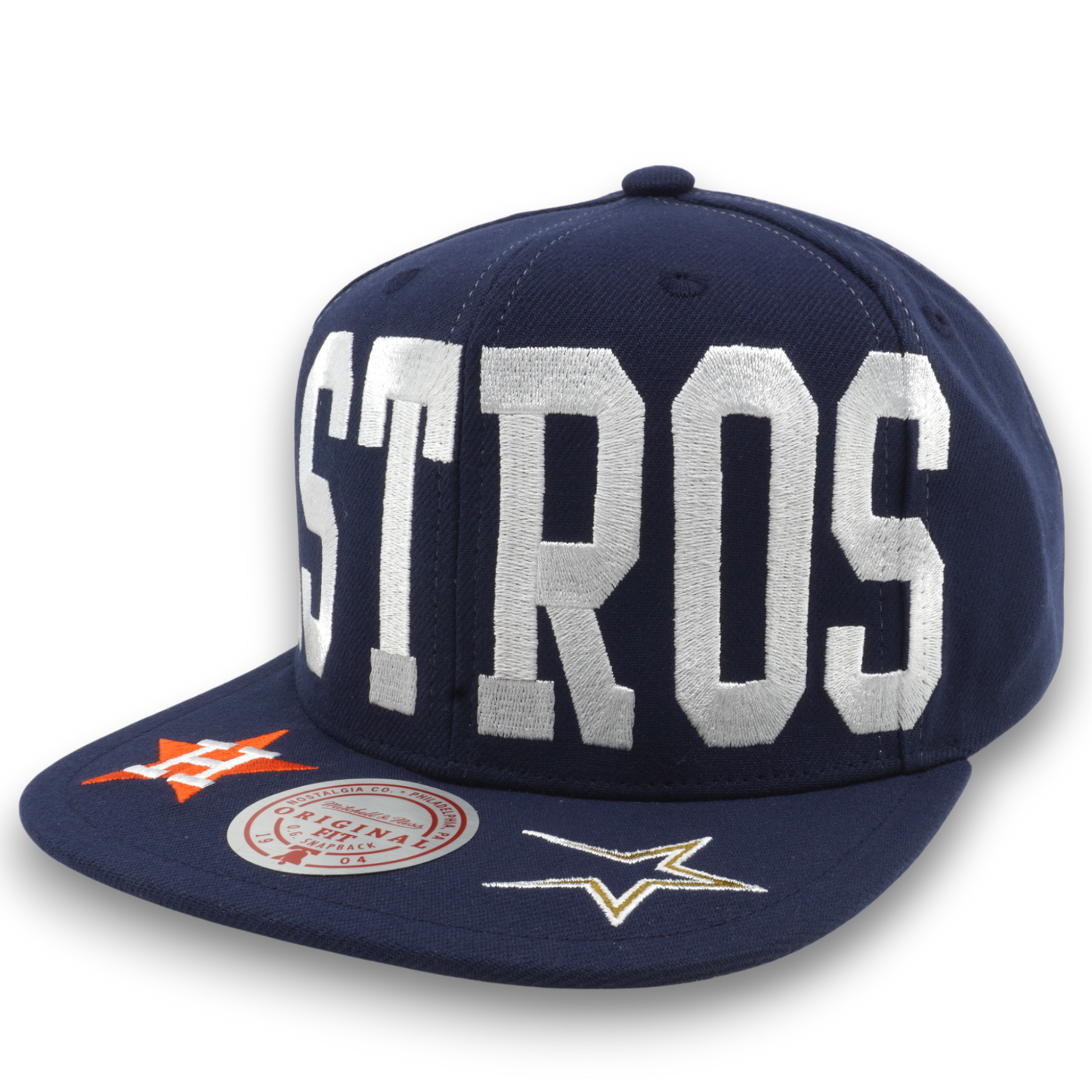 Men's Mitchell & Ness MLB Big Text 1 Snapback Coop Astros