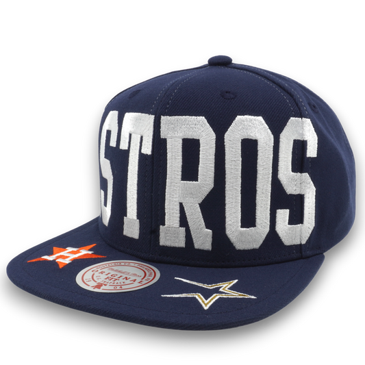 Men's Mitchell & Ness MLB Big Text 1 Snapback Coop Astros