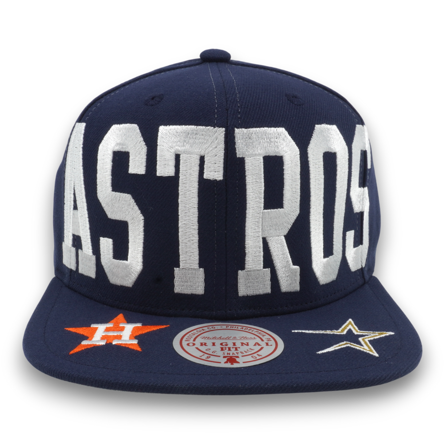 Men's Mitchell & Ness MLB Big Text 1 Snapback Coop Astros