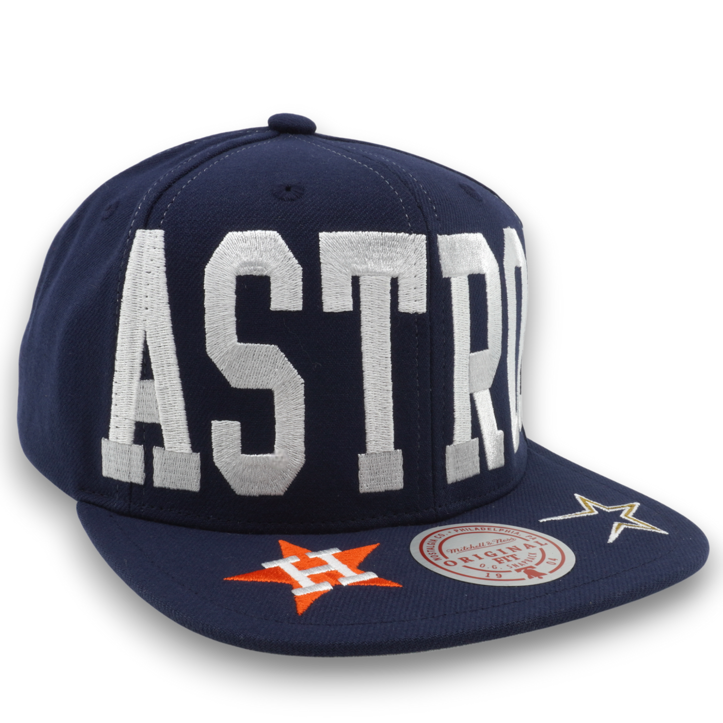 Men's Mitchell & Ness MLB Big Text 1 Snapback Coop Astros