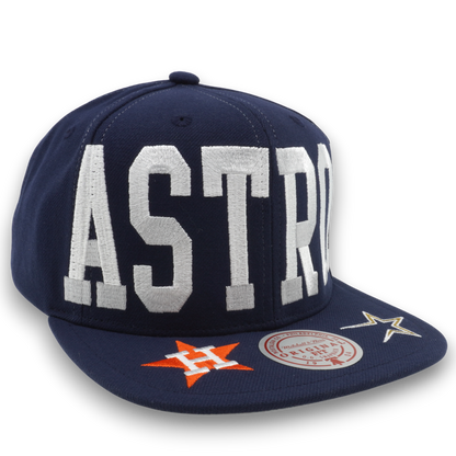 Mitchell & Ness Men's MLB Big Text 1 Snapback Coop Astros Snapback Caps