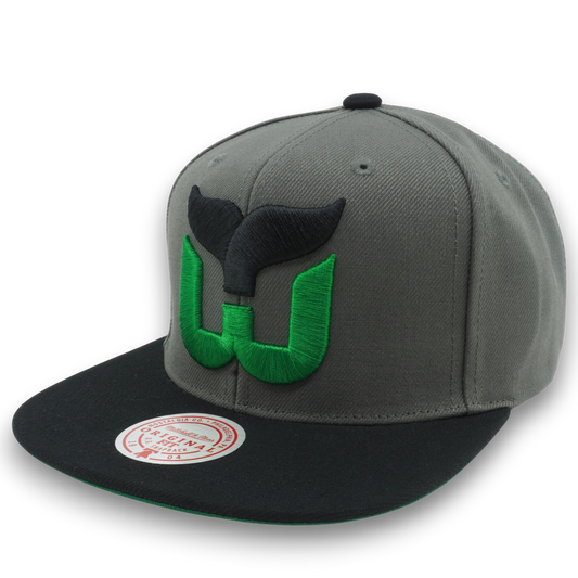 Men's Mitchell & Ness Nhl Storm Front Snapback Vntg Whalers - Grey
