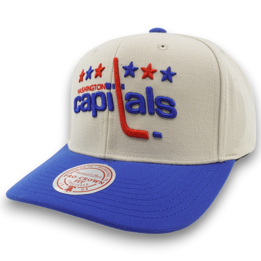 Men's Mitchell & Ness Nhl Game On Pro Snapback Vntg Capitals - Off White