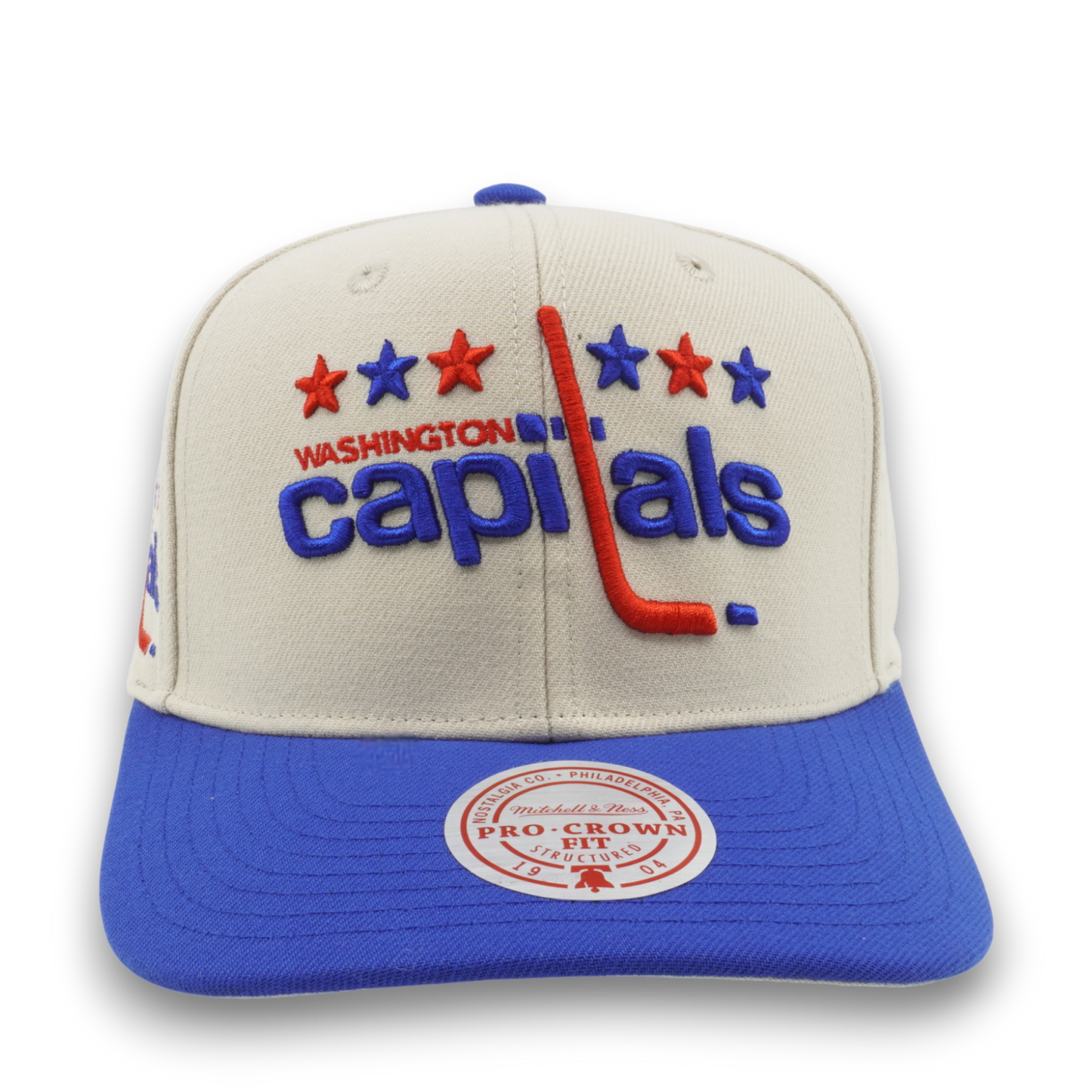Men's Mitchell & Ness Nhl Game On Pro Snapback Vntg Capitals - Off White