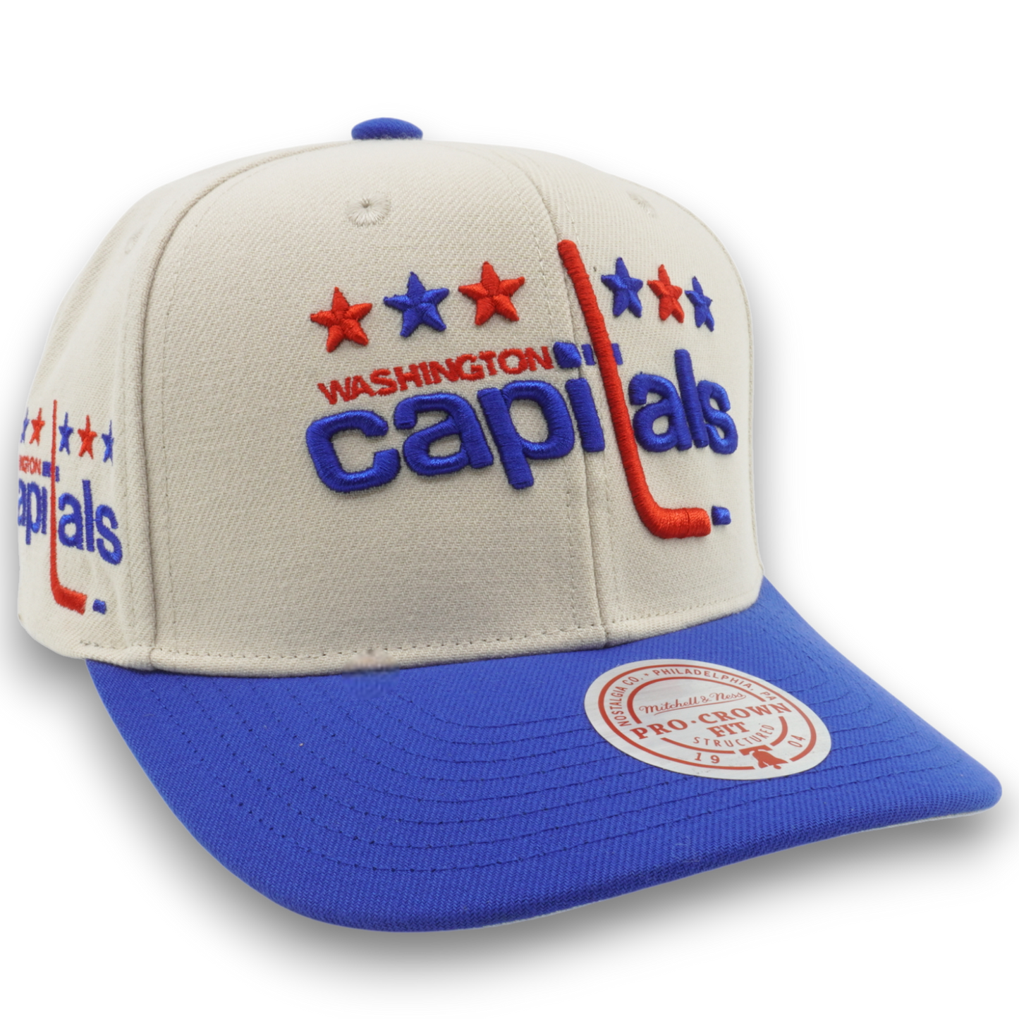Men's Mitchell & Ness Nhl Game On Pro Snapback Vntg Capitals - Off White