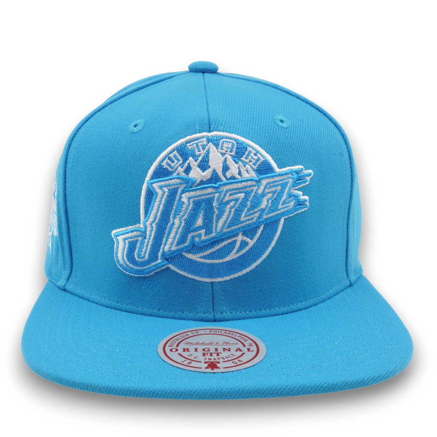 Men's Mitchell & Ness NBA Back To Basics Snapback Hwc Jazz - Light Blue