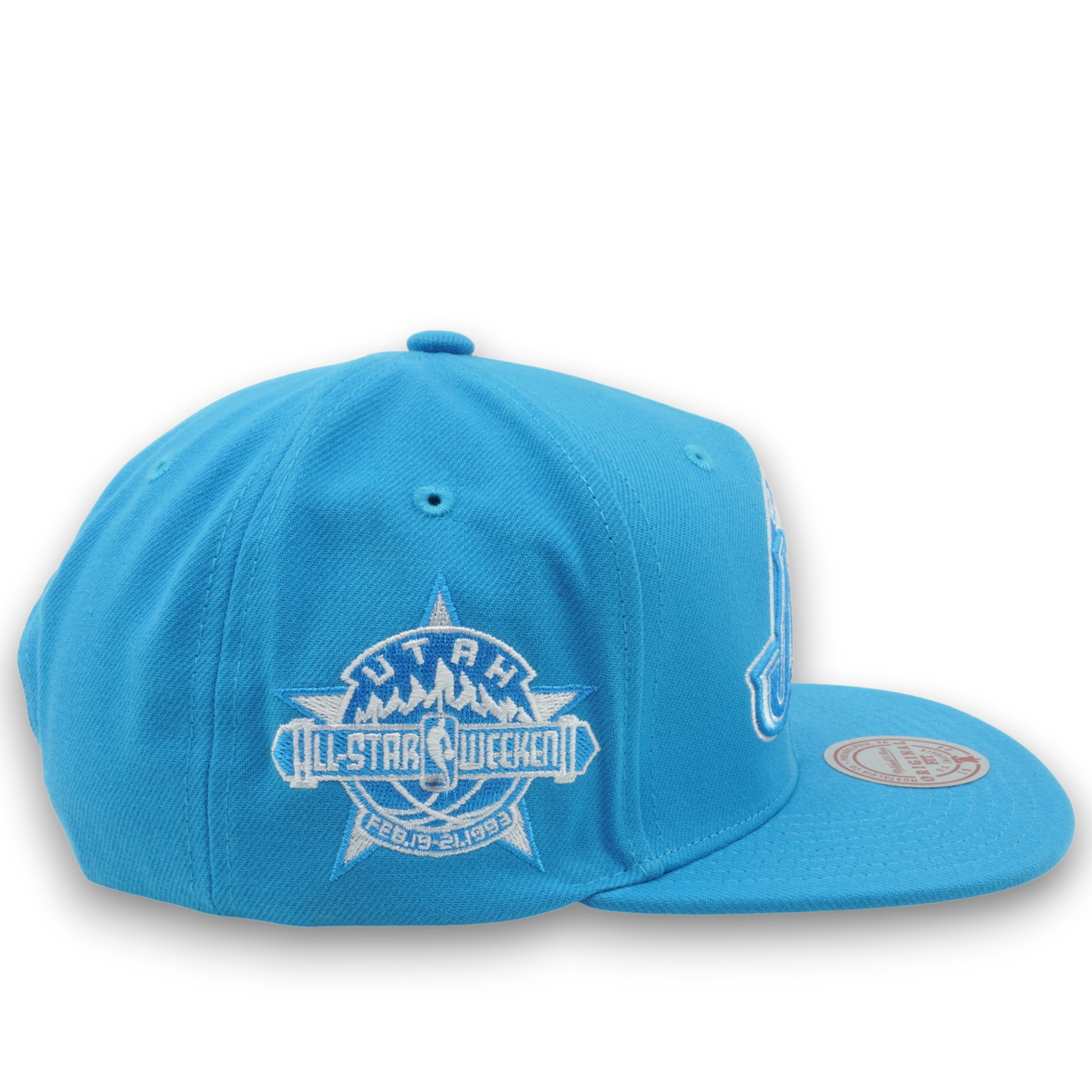 Men's Mitchell & Ness NBA Back To Basics Snapback Hwc Jazz - Light Blue