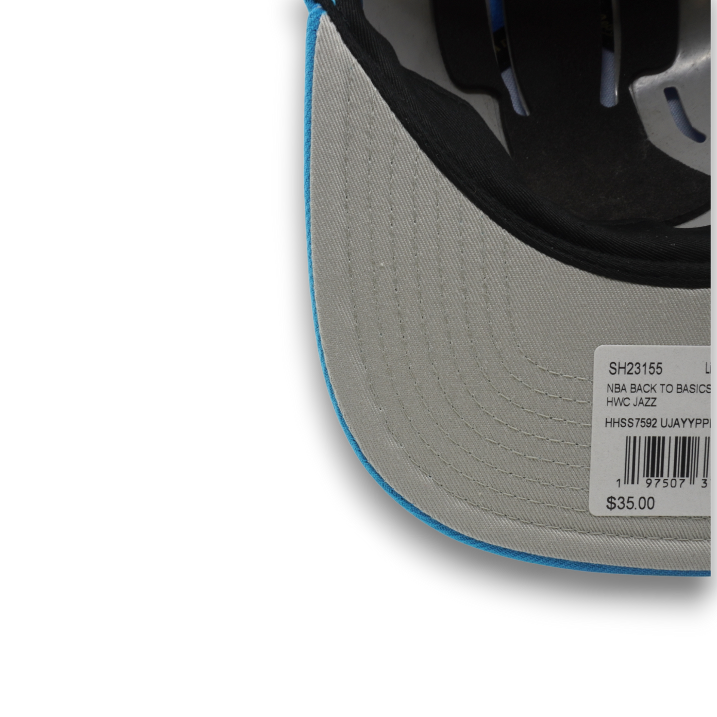 Men's Mitchell & Ness NBA Back To Basics Snapback Hwc Jazz - Light Blue