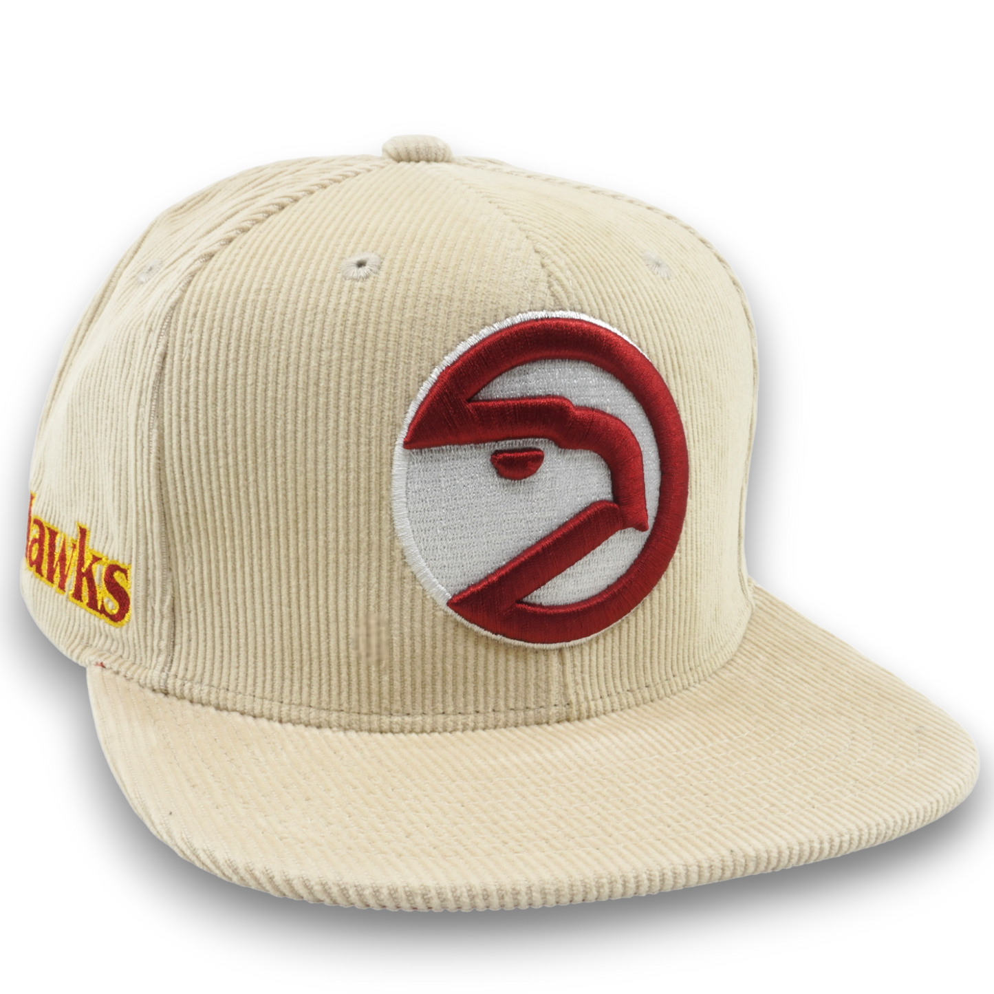 Men's Mitchell & Ness NBA Off Cord Snapback Hwc Hawks - Off White