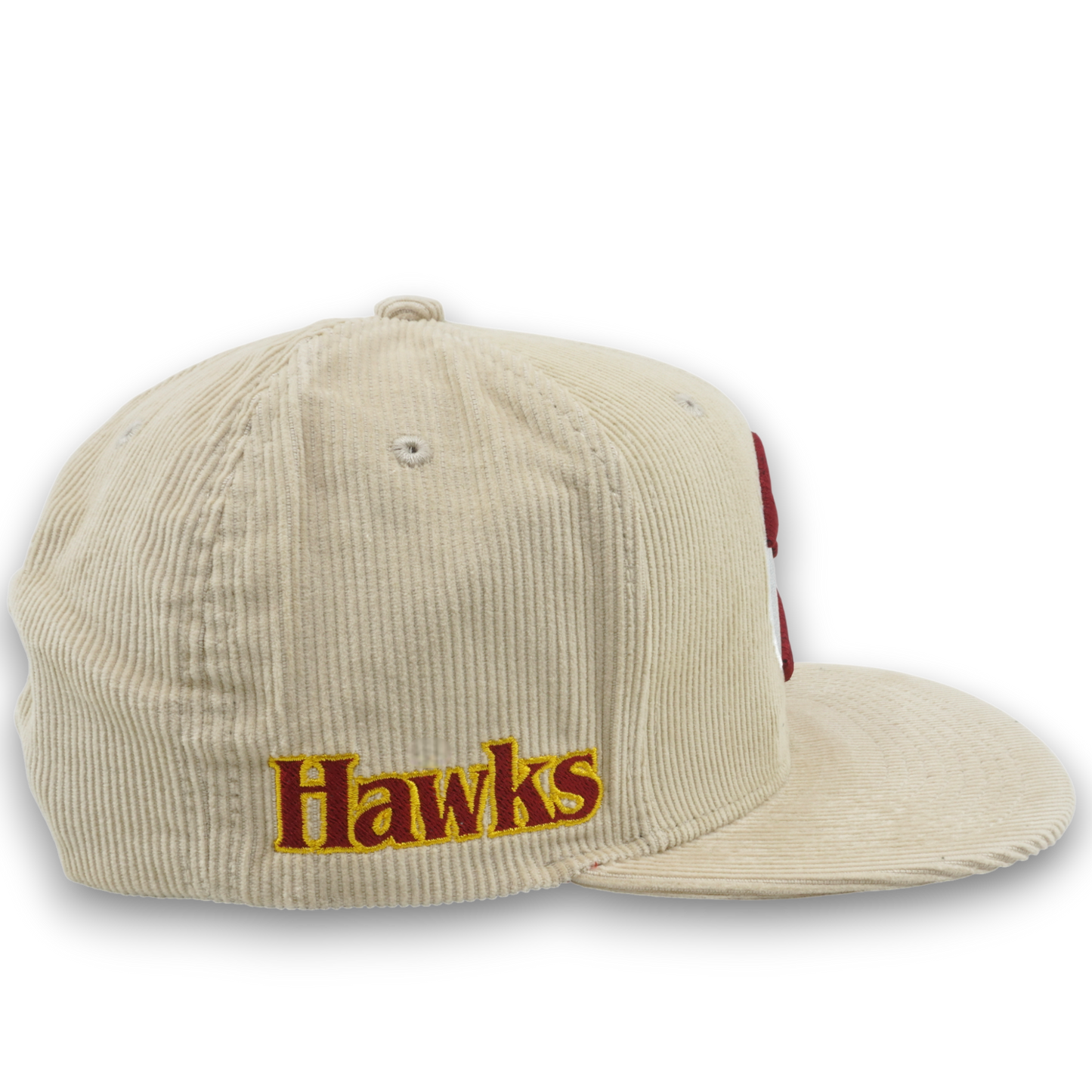 Men's Mitchell & Ness NBA Off Cord Snapback Hwc Hawks - Off White